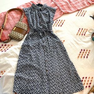 Monteau navy floral dress S